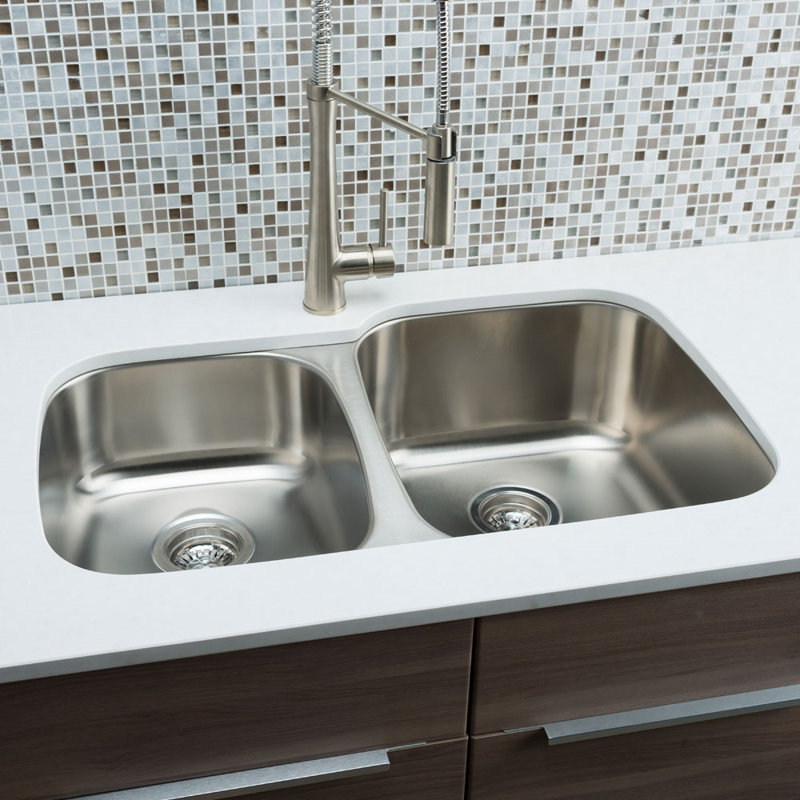 Hahn Classic Chef 32" L x 20.63" W Double Bowl Undermount Kitchen Sink